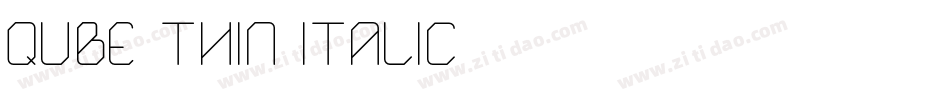 QUBE THIN ITALIC字体转换